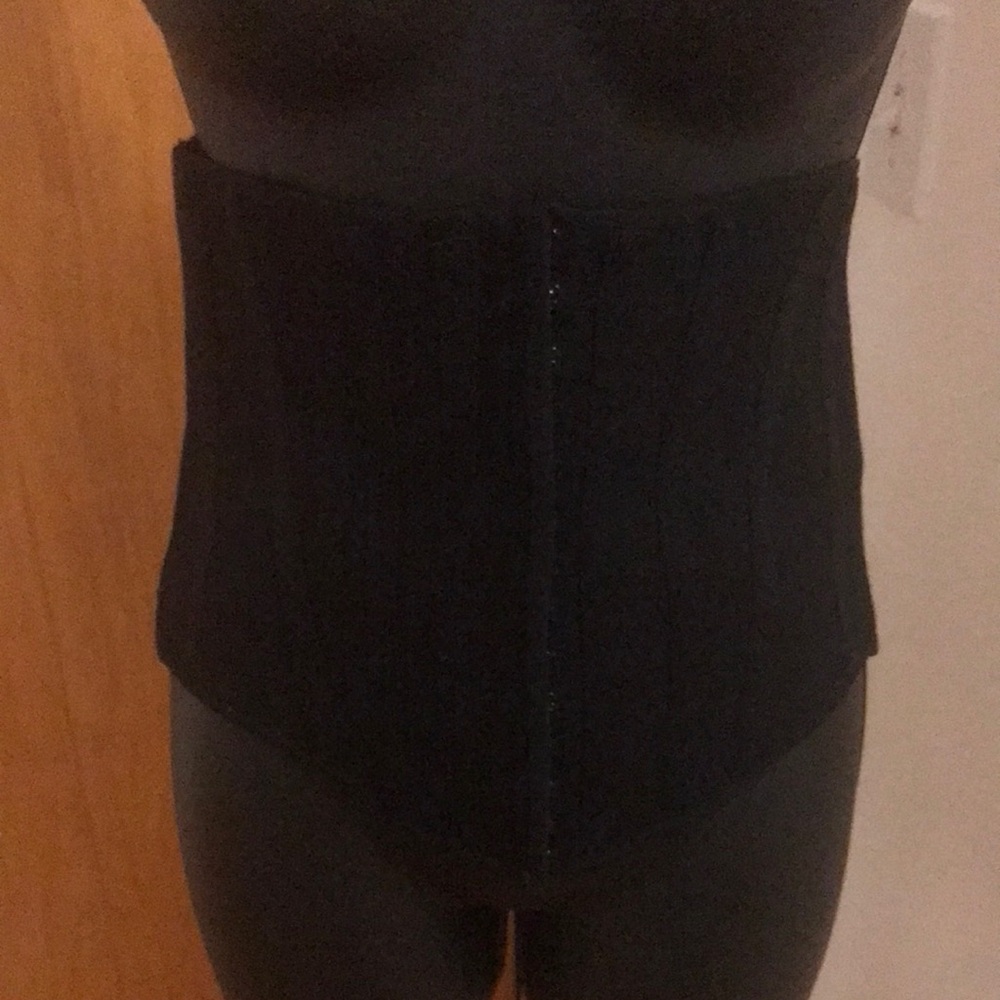 Zara Black Corset Top NEW Sweater Waist
